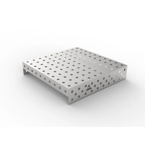 Capac inox masa sudura, GPPH, 28_100x100_NZSN_100x100, 1000x1000 mm, orificii 28 mm, retea 100x100, otel inoxidabil 1 mm