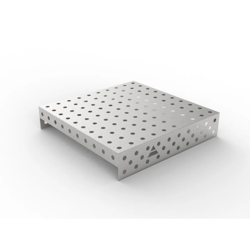 Capac inox masa sudura, GPPH, 1000x1000 mm, orificii 28 mm, retea 100x100