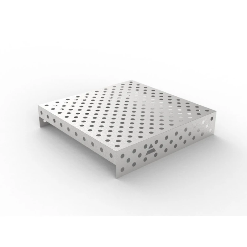 Capac inox masa sudura, GPPH, 1000x1000 mm, orificii 28 mm, retea diagonala