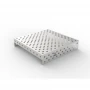 Capac inox masa sudura, GPPH, 28_DIAG_NZSN_100x100, 1000x1000 mm, orificii 28 mm, retea diagonala, otel inoxidabil 1 mm