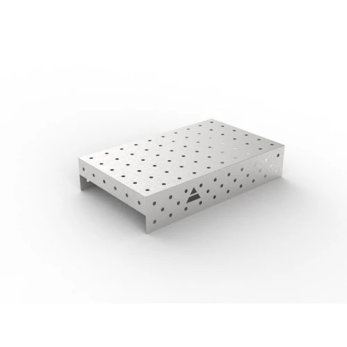 Capac inox masa sudura, GPPH, 16_100x100_NZSN_100x60, 1000x600 mm, orificii 16 mm, retea 100x100, otel inoxidabil 1 mm