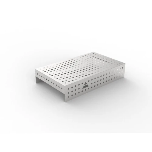 Capac inox masa sudura, GPPH, 16_50x50_NZSN_100x60, 1000x600 mm, orificii 16 mm, retea 50x50, otel inoxidabil 1 mm