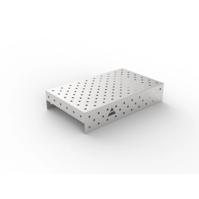 Capac inox masa sudura, GPPH, 1000x600 mm, orificii 16 mm, retea diagonala