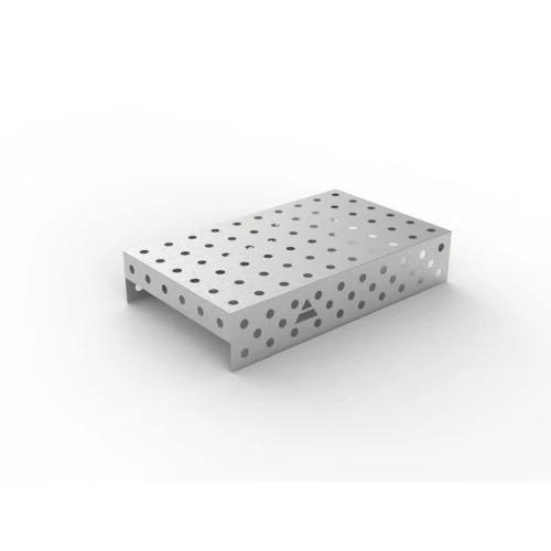 Capac inox masa sudura, GPPH, 28_100x100_NZSN_100x60, 1000x600 mm, orificii 28 mm, retea 100x100, otel inoxidabil 1 mm