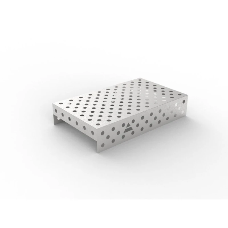 Capac inox masa sudura, GPPH, 1000x600 mm, orificii 28 mm, retea diagonala