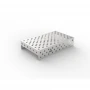 Capac inox masa sudura, GPPH, 28_DIAG_NZSN_100x60, 1000x600 mm, orificii 28 mm, retea diagonala, otel inoxidabil 1 mm