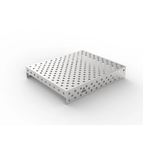 Capac inox masa sudura, GPPH, 28_DIAG_NZSN_120x100, 1200x1000 mm, orificii 28 mm, retea diagonala, otel inoxidabil 1 mm