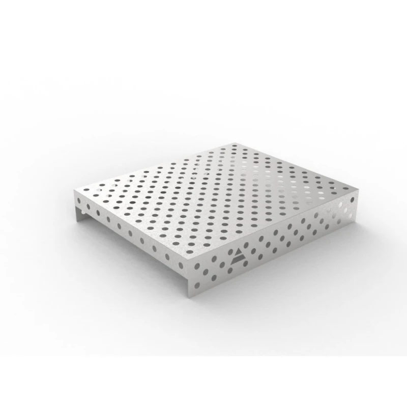 Capac inox masa sudura, GPPH, 1200x1000 mm, orificii 28 mm, retea diagonala
