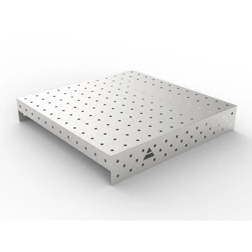 Capac inox masa sudura, GPPH, 16_100x100_NZSN_120x120, 1200x1200 mm, orificii 16 mm, retea 100x100, otel inoxidabil 1 mm