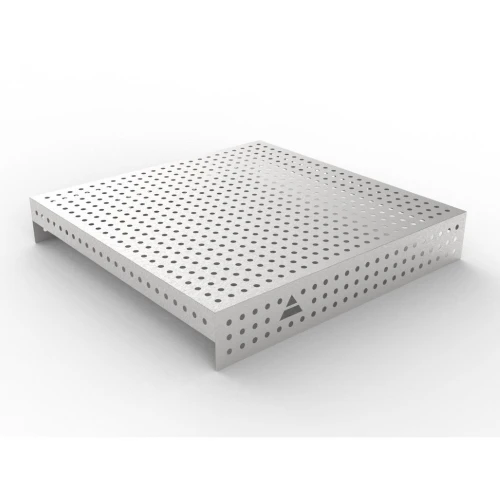Capac inox masa sudura, GPPH, 16_50x50_NZSN_120x120, 1200x1200 mm, orificii 16 mm, retea 50x50, otel inoxidabil 1 mm
