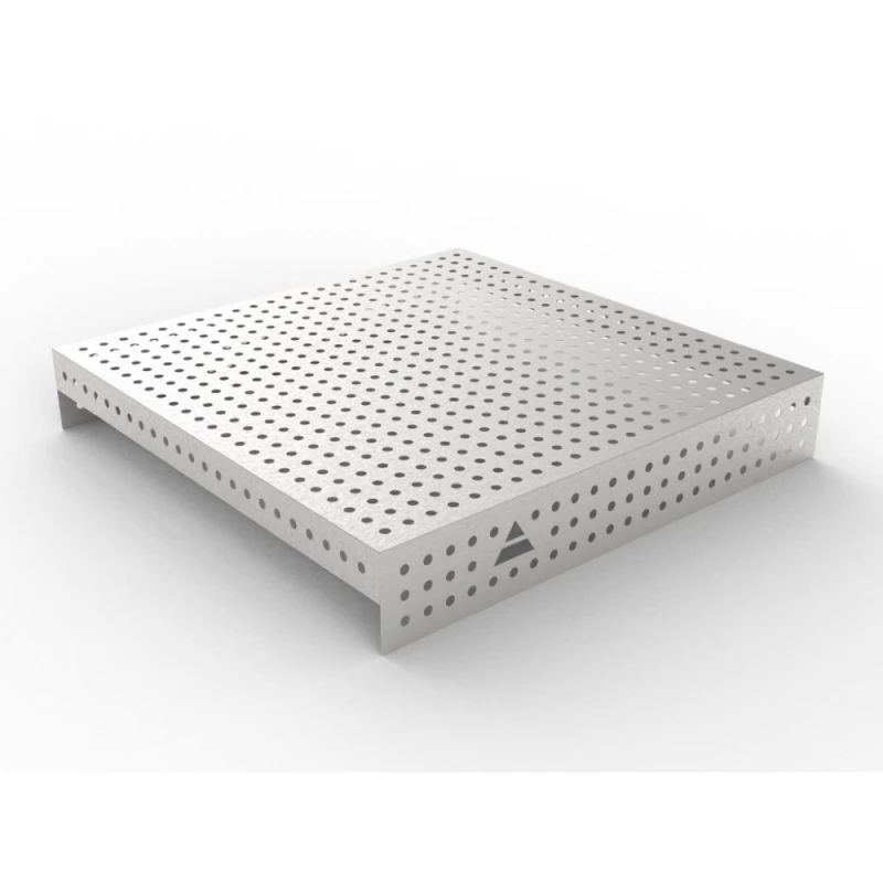 Capac inox masa sudura, GPPH, 1200x1200 mm, orificii 16 mm, retea 50x50