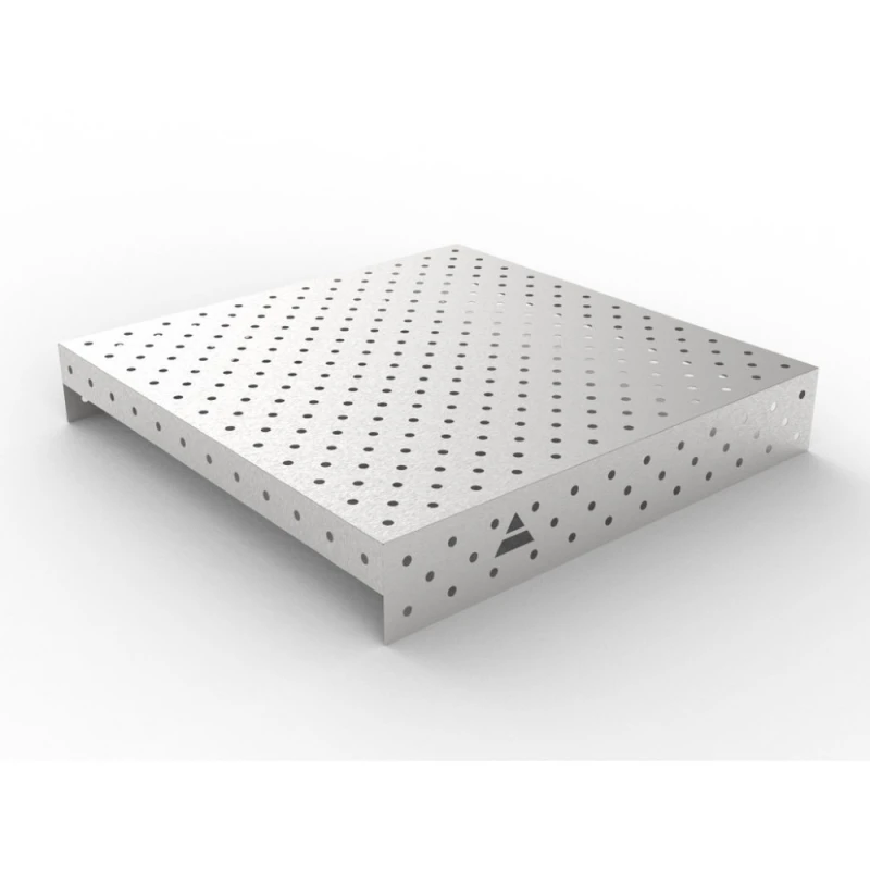 Capac inox masa sudura, GPPH, 1200x1200 mm, orificii 16 mm, retea diagonala