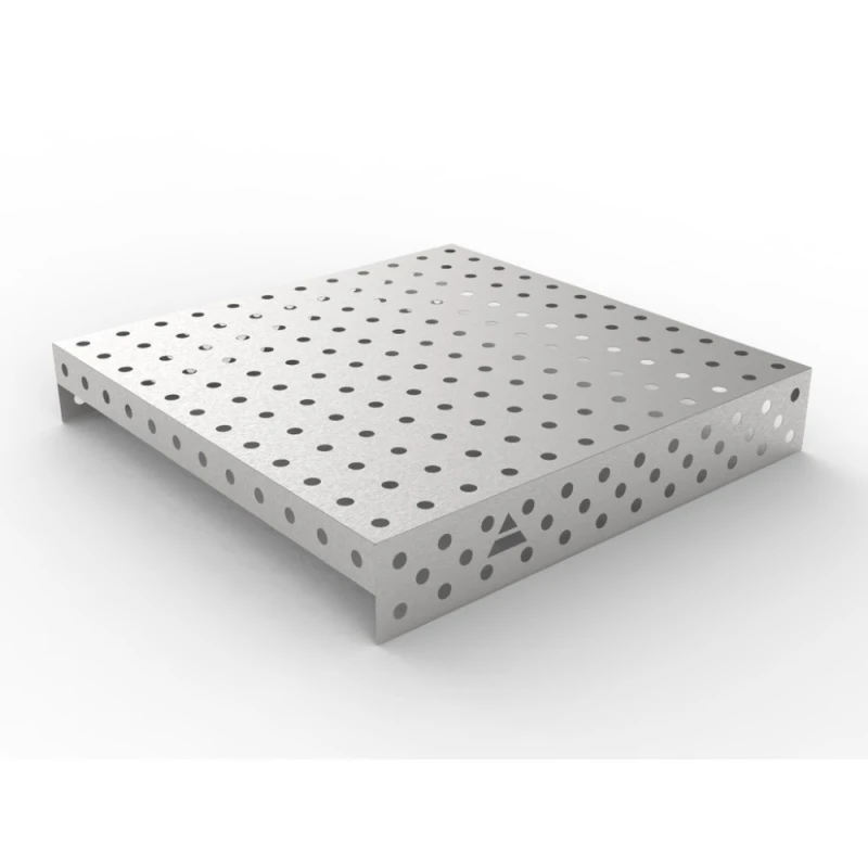 Capac inox masa sudura, GPPH, 1200x1200 mm, orificii 28 mm, retea 100x100