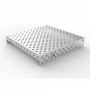 Capac inox masa sudura, GPPH, 28_DIAG_NZSN_120x120, 1200x1200 mm, orificii 28 mm, retea diagonala, otel inoxidabil 1 mm