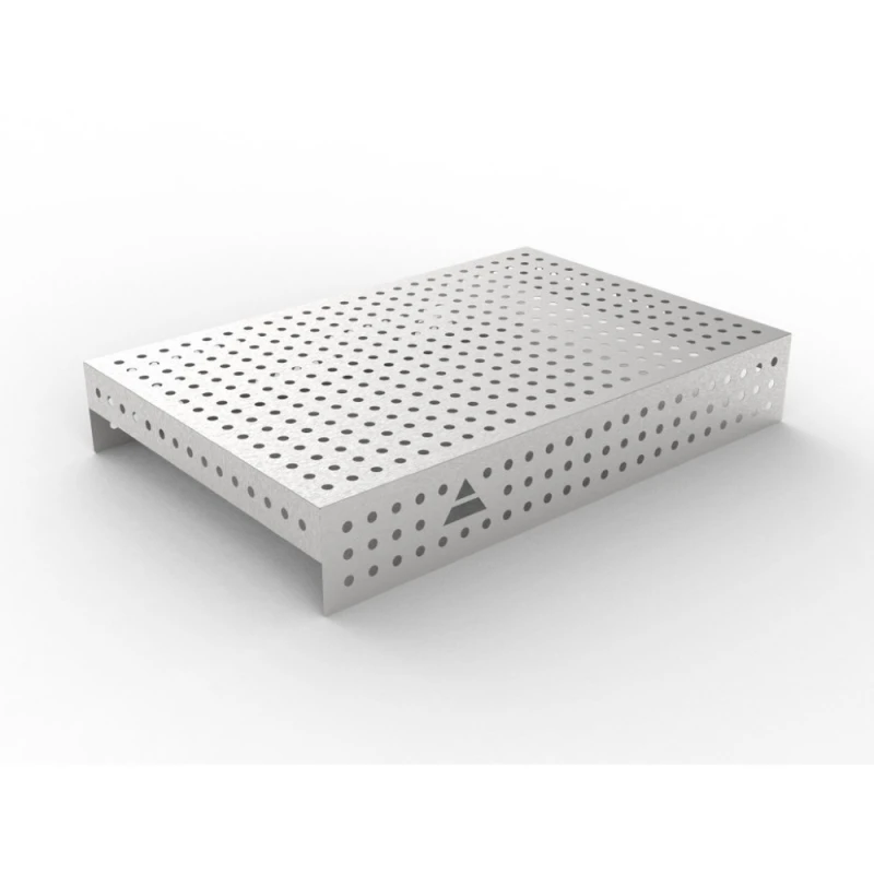 Capac inox masa sudura, GPPH, 1200x800 mm, orificii 16 mm, retea 50x50