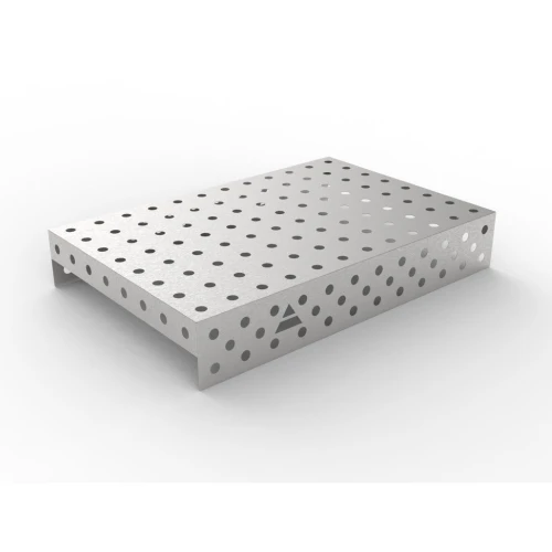 Capac inox masa sudura, GPPH, 28_100x100_NZSN_120x80, 1200x800 mm, orificii 28 mm, retea 100x100, otel inoxidabil 1 mm