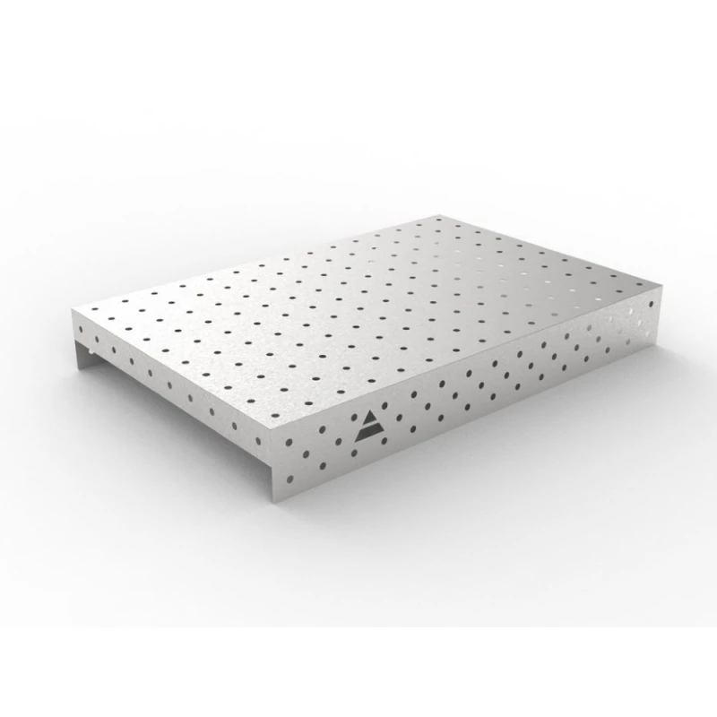 Capac inox masa sudura, GPPH, 1500x1000 mm, orificii 16 mm, retea 100x100