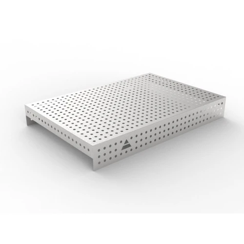 Capac inox masa sudura, GPPH, 16_50x50_NZSN_150x100, 1500x1000 mm, orificii 16 mm, retea 50x50, otel inoxidabil 1 mm