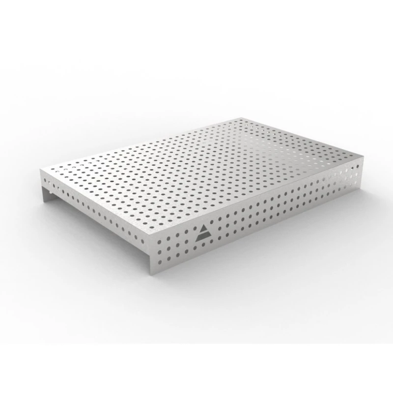 Capac inox masa sudura, GPPH, 1500x1000 mm, orificii 16 mm, retea 50x50