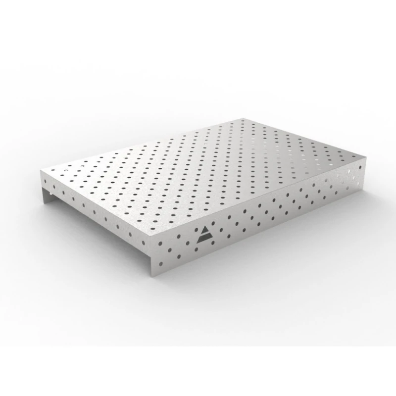 Capac inox masa sudura, GPPH, 1500x1000 mm, orificii 16 mm, retea diagonala