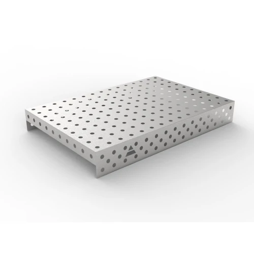 Capac inox masa sudura, GPPH, 28_100x100_NZSN_150x100, 1500x1000 mm, orificii 28 mm, retea 100x100, otel inoxidabil 1 mm
