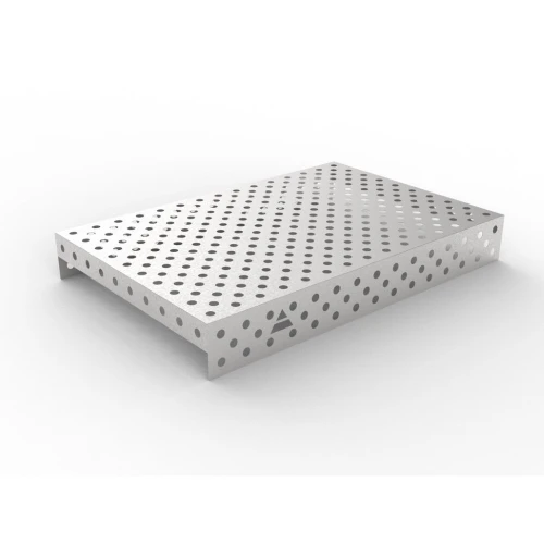 Capac inox masa sudura, GPPH, 28_DIAG_NZSN_150x100, 1500x1000 mm, orificii 28 mm, retea diagonala, otel inoxidabil 1 mm