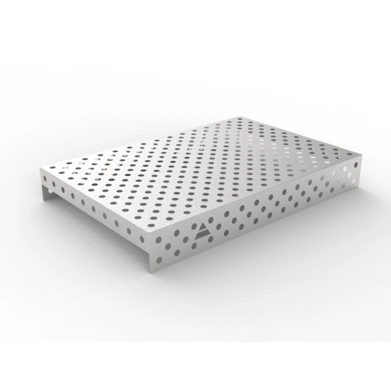 Capac inox masa sudura, GPPH, 1500x1000 mm, orificii 28 mm, retea diagonala