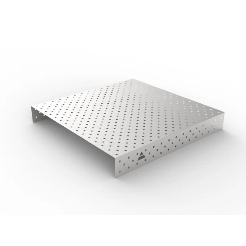 Capac inox masa sudura, GPPH, 1500x1480 mm, orificii 16 mm, retea diagonala