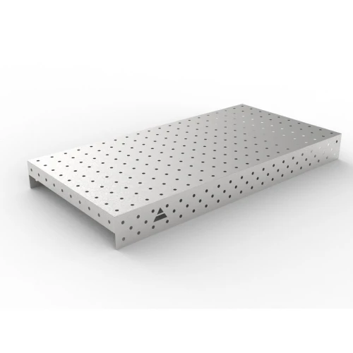 Capac inox masa sudura, GPPH, 16_100x100_NZSN_200x100, 2000x1000 mm, orificii 16 mm, retea 100x100, otel inoxidabil 1 mm