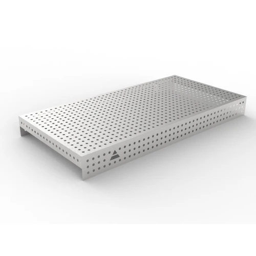 Capac inox masa sudura, GPPH, 16_50x50_NZSN_200x100, 2000x1000 mm, orificii 16 mm, retea 50x50, otel inoxidabil 1 mm