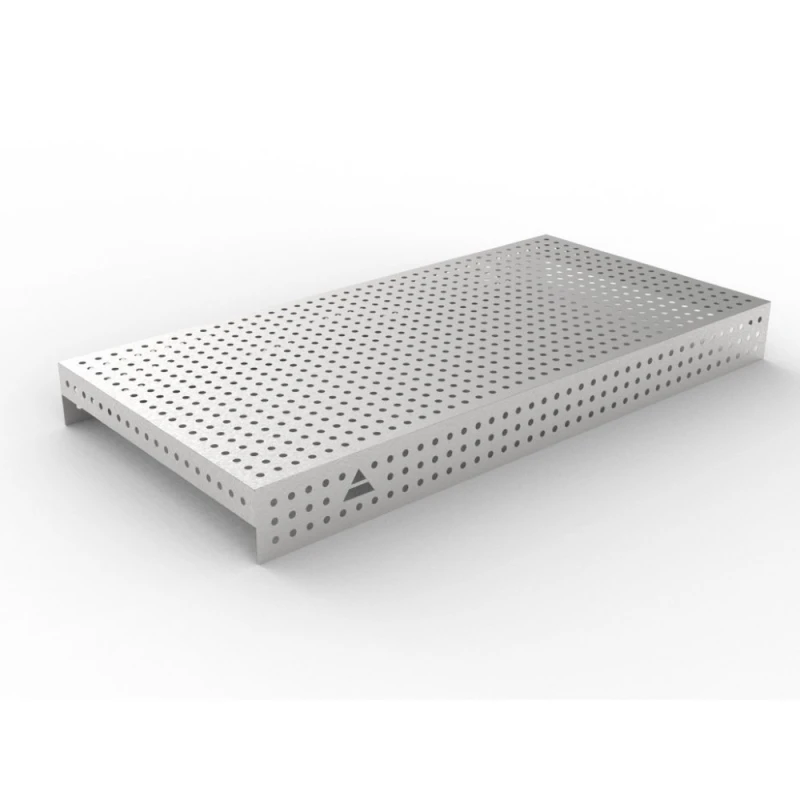 Capac inox masa sudura, GPPH, 2000x1000 mm, orificii 16 mm, retea 50x50