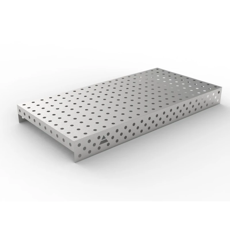 Capac inox masa sudura, GPPH, 2000x1000 mm, orificii 28 mm, retea 100x100