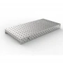 Capac inox masa sudura, GPPH, 28_100x100_NZSN_200x100, 2000x1000 mm, orificii 28 mm, retea 100x100, otel inoxidabil 1 mm