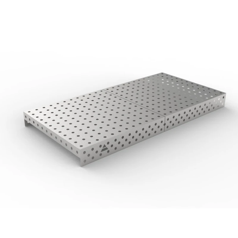 Capac inox masa sudura, GPPH, 2400x1200 mm, orificii 28 mm, retea 100x100
