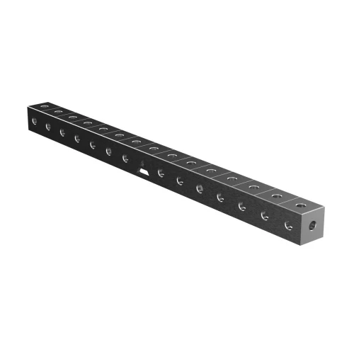 Conector bloc masa sudura 1500x100x100 mm, GPPH, ECO 28_100x100_CONN_BLOCK_ECO_150x10x10, orificii 28 mm, grila 100x100 mm