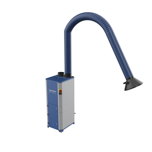 Extractor fum sudura mobil, GPPH, IQ Aero Clean ECO, 1200 m3/h, 1.5 kW, 400 V, filtru cartus 10 m2, pe roti, 1 brat 3 m