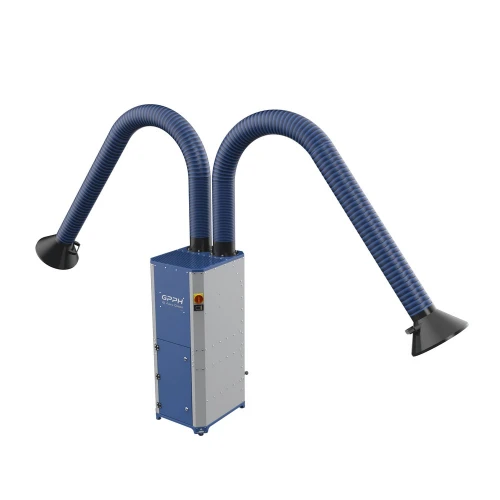 Extractor fum sudura mobil, GPPH, IQ Aero Clean ECO, 1200 m3/h, 1.5 kW, 400 V, filtru cartus 10 m2, pe roti, 2 brate 2 m