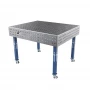 Masa sudura profesionala, GPPH, ECO, 16_50x50_K_TWT_ECO_120x100, 1200x1000 mm, blat 8 mm, gauri 16 mm, retea 50x50, pe roti