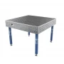 Masa sudura, GPPH, ECO, 16_50x50_S_TWT_ECO_120x120, 1200x1200 mm, blat 8 mm, gauri 16 mm, retea 50x50, pe picioare cu talpa