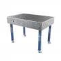 Masa sudura profesionala, GPPH, ECO, 16_DIAG_K_TWT_ECO_120x80, 1200x800 mm, blat 8 mm, gauri 16 mm, retea diagonala, pe roti