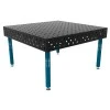 Masa sudura, GPPH, ECO, 28_100x100_S_TWT_ECO_150x148, 1500x1480 mm, blat 8 mm, gauri 28 mm, retea 100x100, pe picioare cu talpa