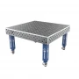 Masa sudura profesionala, GPPH, EXPERT, 28_100x100_K_TWT_EXPERT_150x148, 1500x1480 mm, blat 25 mm, gauri 28 mm, 100x100, pe roti