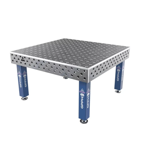 Masa sudura, GPPH, EXPERT, 28_100x100_S_TWT_EXPERT_150x148, 1500x1480 mm, blat 25 mm, gauri 28 mm, 100x100, talpi