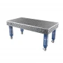Masa sudura profesionala, GPPH, EXPERT, 28_100x100_K_TWT_EXPERT_200x100, 2000x1000 mm, blat 25 mm, gauri 28 mm, 100x100, pe roti
