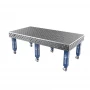 Masa sudura profesionala, GPPH, EXPERT, 28_100x100_K_TWT_EXPERT_240x120, 2400x1200 mm, blat 25 mm, gauri 28 mm, 100x100, pe roti