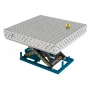 Masa sudura cu ridicare hidraulica, GPPH, XWT PRO INOX, 28_100x100_XWT_INOX_PRO_150x148, 1500x1480 mm, gauri 28 mm, retea 100x100