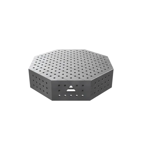 Masa sudura octogonala, GPPH, OCT, 16_50x50_OCT_PRO_80x80, 800x800 mm, blat PRO 15 mm, gauri 16 mm, retea 50x50, robotizare