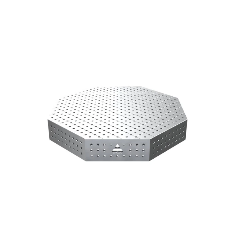 Masa sudura octogonala, GPPH, OCT INOX, 1200x1200 mm, blat PRO 15 mm, gauri 16 mm, retea 50x50