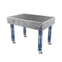 Masa sudura profesionala, GPPH, PLUS, 28_DIAG_K_TWT_PLUS_120x80, 1200x800 mm, blat 12 mm, gauri 28 mm, retea diagonala, pe roti
