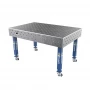 Masa sudura profesionala, GPPH, PLUS, 16_DIAG_K_TWT_PLUS_150x100, 1500x1000 mm, blat 12 mm, gauri 16 mm, retea diagonala, pe roti